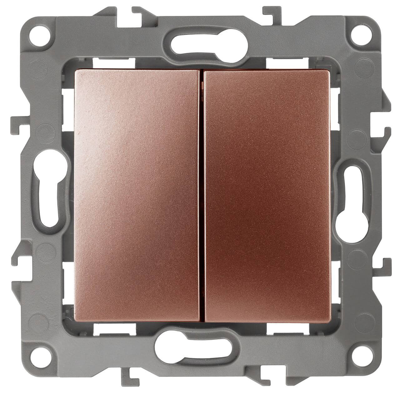 Выключатель двухклавишный ЭРА 12 10AX 250V 12-1004-14 Б0019313, Медь, 12-1004-14 Эра12
Выключатель двухклавишный ЭРА 12 10AX 250V 12-1004-14 Б0019313, Медь, 12-1004-14 Эра12