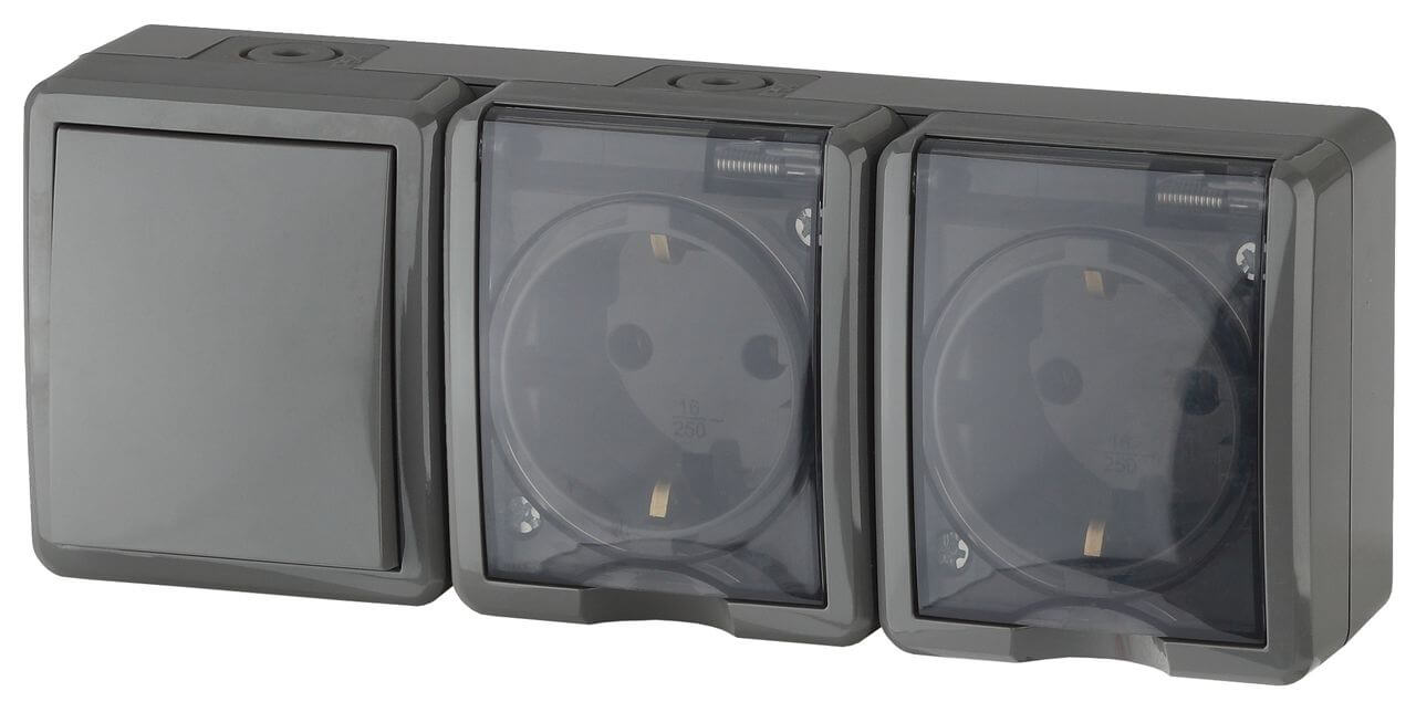 Блок розетки-выключатель ЭРА Эксперт IP54 16A 250V 11-7403-03 Б0027674, Серый, 11-7403-03 Эксперт
Блок розетки-выключатель ЭРА Эксперт IP54 16A 250V 11-7403-03 Б0027674, Серый, 11-7403-03 Эксперт