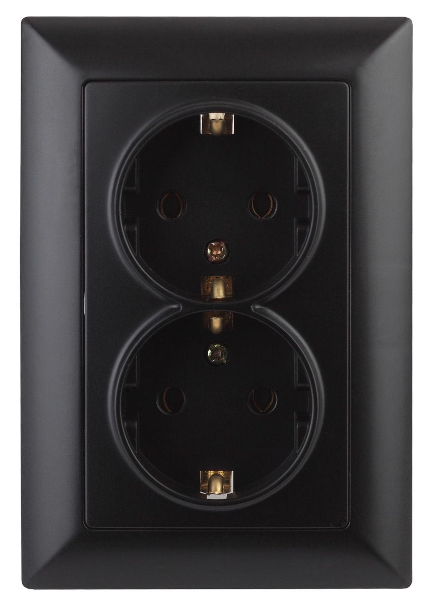 Розетка двойная ЭРА Intro Solo Schuko 2X2P+E 16A 250V антрацит 4-205-05 Б0043337, 4-205-05 Solo антрацит
Розетка двойная ЭРА Intro Solo Schuko 2X2P+E 16A 250V антрацит 4-205-05 Б0043337, 4-205-05 Solo антрацит