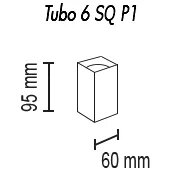 Потолочный светильник TopDecor Tubo6 SQ P1 28 1