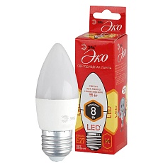 Лампа светодиодная ЭРА E27 8W 2700K матовая ECO LED B35-8W-827-E27 Б0030020 2