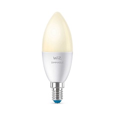 Лампа светодиодная диммируемая WiZ E14 4,9W 2700K матовая Wi-Fi BLE 40W C37E14927DIM1PF/6 929002448502 4