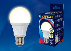 Лампа светодиодная Uniel E27 16W 3000K матовая LED-A60 16W/3000K/E27/FR PLP01WH UL-00005033 1