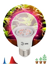 Лампа светодиодная для растений ЭРА E27 10W 1310K прозрачная FITO-10W-RB-E27-K Б0039069 3