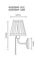 Бра Arte Lamp Marriot A5039AP-1AB 1