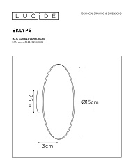Настенный светодиодный светильник Lucide Eklyps Led 46201/06/02 1