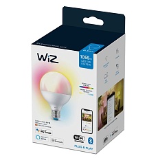 Лампа светодиодная диммируемая WiZ E27 11W RGB+CCT матовая Wi-Fi BLE 75WG95E27922-65RGB1PF/6 929002383902 3