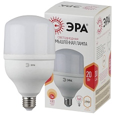 Лампа светодиодная ЭРА E27 20W 2700K матовая LED POWER T80-20W-2700-E27 Б0049587 1