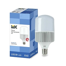 Лампа светодиодная сверхмощная IEK E40 100W 6500K матовая LLE-HP-100-230-65-E40