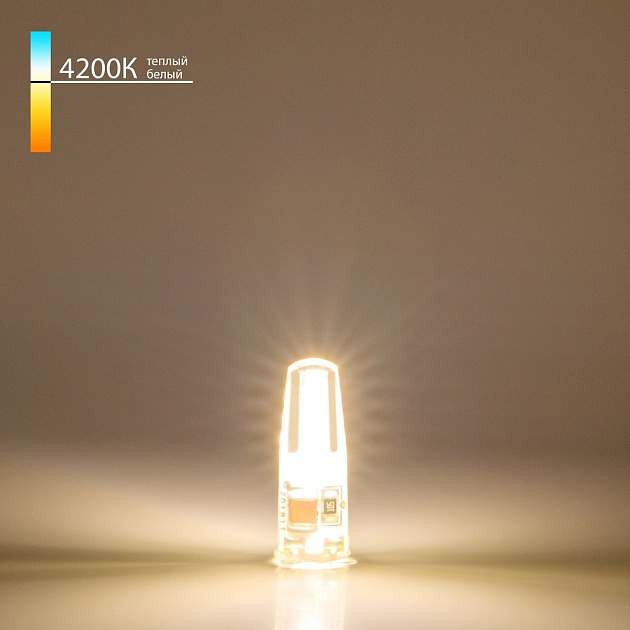 Лампа светодиодная Elektrostandard G4 3W 4200K прозрачная a049200 фото 2