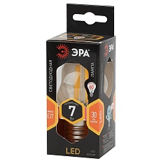 Лампа светодиодная филаментная ЭРА E27 7W 2700K прозрачная F-LED P45-7W-827-E27 Б0027948 3