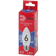 Лампа светодиодная ЭРА E27 6W 6500K матовая B35-6W-865-E27 R Б0045340 2
