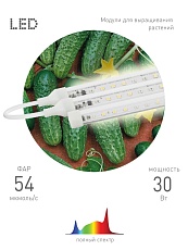 Модульный светодиодный светильник для растений ЭРА Fito-3х10W-Line-Ra90 Б0049315 2
