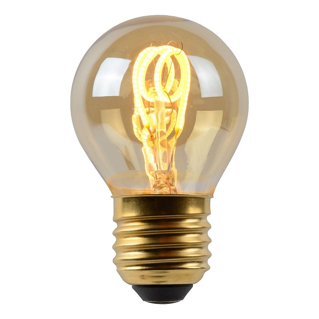 Лампа светодиодная диммируемая Lucide E27 3W 2200K янтарная 49045/03/62 фото 3