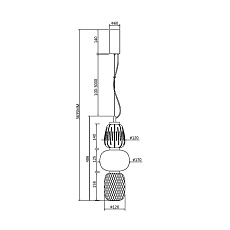 Подвесной светодиодный светильник Maytoni Pattern MOD267PL-L28G3K 5