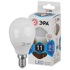 Лампа светодиодная ЭРА E14 11W 4000K матовая LED P45-11W-840-E14 Б0032988 1