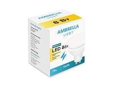 Лампа светодиодная Ambrella light GU10 8W 3000K белая 207793 1