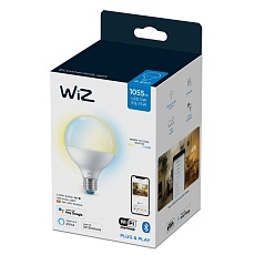 Лампа светодиодная диммируемая WiZ E27 11W 2700-6500K матовая Wi-Fi BLE 75W G95E27927-65TW1PF/6 929002451002 2