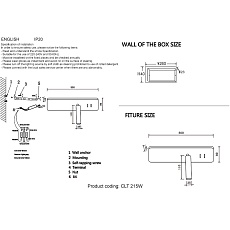 Бра Crystal Lux CLT 215W BL 1