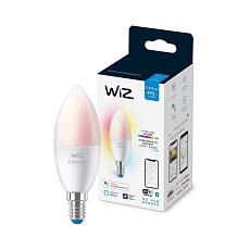 Лампа светодиодная диммируемая WiZ E14 4,9W RGB+CCT матовая Wi-Fi BLE 40WC37E14922-65RGB1PF/6 929002448802