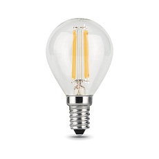 Лампа светодиодная филаментная Gauss E14 5W 4100K прозрачная 105801205 2
