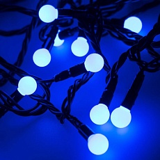 Уличная светодиодная гирлянда Ardecoled шарики 230V синий ARD-Ball-Classic-D13-20000-Black-200Led Blue 025576 1