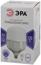 Лампа светодиодная сверхмощная ЭРА E27/E40 120W 6500K матовая LED POWER T160-120W-6500-E27/E40 Б0049104 2