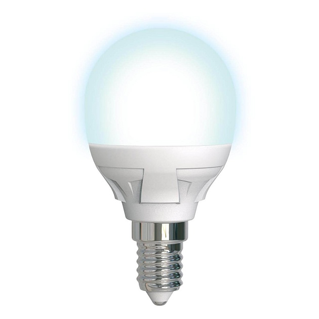 Лампа светодиодная диммируемая Uniel E14 7W 4000K матовая LED-G45 7W/4000K/E14/FR/DIM PLP01WH UL-00004300 фото 