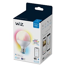 Лампа светодиодная диммируемая WiZ E27 11W RGB+CCT матовая Wi-Fi BLE 75WG95E27922-65RGB1PF/6 929002383902 2