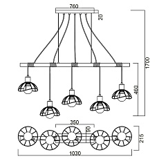 Подвесной светильник Vele Luce Formula VL6482P05 4