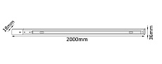 Шинопровод однофазный с питанием и заглушкой Crystal Lux CLT 0.11 01 L2000 BL 1