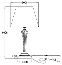 Настольная лампа Arte Lamp Gracie A7301LT-1PB 2