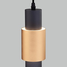 Подвесной светодиодный светильник Eurosvet Bento 50204/1 черный/матовое золото 4