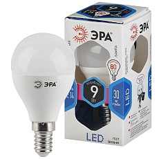 Лампа светодиодная ЭРА E14 9W 4000K матовая LED P45-9W-840-E14 Б0029042 2