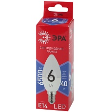 Лампа светодиодная ЭРА E14 6W 6500K матовая B35-6W-865-E14 R Б0045339 1
