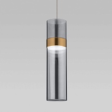 Подвесной светодиодный светильник Eurosvet Lumen 50244/1 Led латунь/дымчатый 4