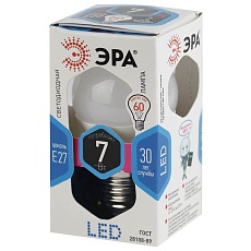 Лампа светодиодная ЭРА E27 7W 4000K матовая LED P45-7W-840-E27 Б0020554 1