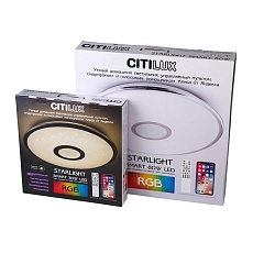 Потолочный светодиодный светильник Citilux Старлайт Смарт CL703A30G 5
