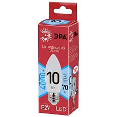 Лампа светодиодная ЭРА E27 10W 4000K матовая LED B35-10W-840-E27 R Б0050696 2