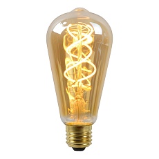 Лампа светодиодная диммируемая Lucide E27 5W 2200K янтарная 49034/05/62 2