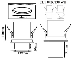 Встраиваемый светодиодный спот Crystal Lux CLT 042C130 WH 1
