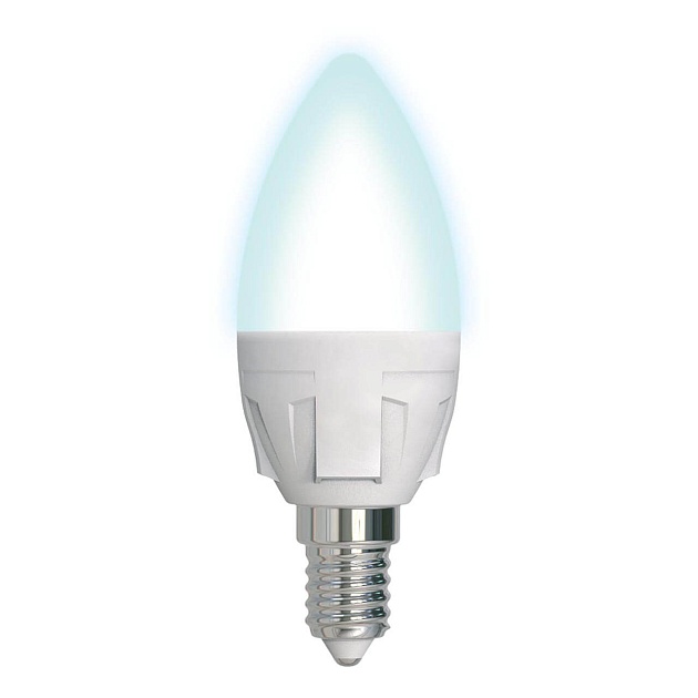 Лампа светодиодная диммируемая Uniel E14 7W 4000K матовая LED-C37 7W/4000K/E14/FR/DIM PLP01WH UL-00004294 фото 