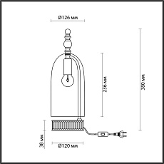 Настольная лампа Odeon Light Neo Bell 4892/1T 5