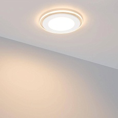 Встраиваемый светодиодный светильник Arlight LT-R96WH 6W Warm White 015575  2