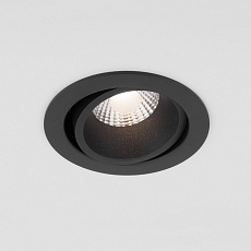 Встраиваемый светодиодный светильник Elektrostandard Nulla 15267/LED 7W 3000K BK/BK черный/черный a063972 1