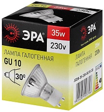Лампа галогенная ЭРА GU10 35W 2700K прозрачная GU10-JCDR (MR16) -35W-230V C0027385 1