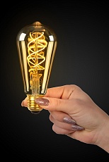 Лампа светодиодная диммируемая Lucide E27 5W 2200K янтарная 49034/05/62 1