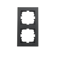 Рамка 2-ая вертикальная Lezard Vesna черная 742-4200-152