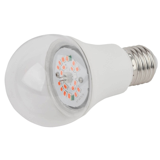 Лампа светодиодная для растений ЭРА E27 10W 1310K прозрачная FITO-10W-RB-E27-K Б0039069 фото 