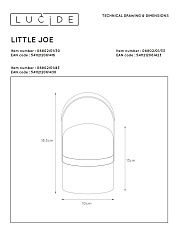 Уличный светодиодный светильник Lucide Little Joe 06802/01/43 1